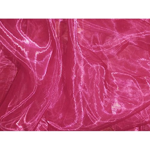 mds Pack of 5 Yard Bridal Solid Sheer Organza Fabric Bolt for Wedd...