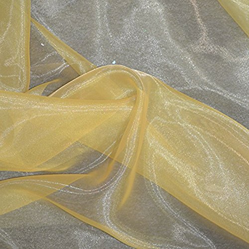 mds Pack of 5 Yard Bridal Solid Sheer Organza Fabric Bolt for Wedd...