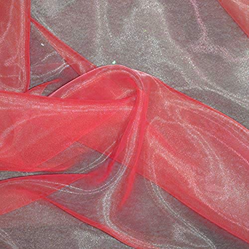 mds Pack of 5 Yard Bridal Solid Sheer Organza Fabric Bolt for Wedd...