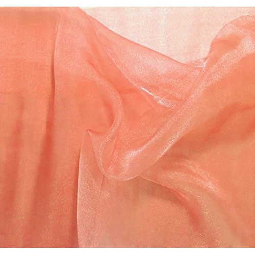 mds Pack of 5 Yard Bridal Solid Sheer Organza Fabric Bolt for Wedd...