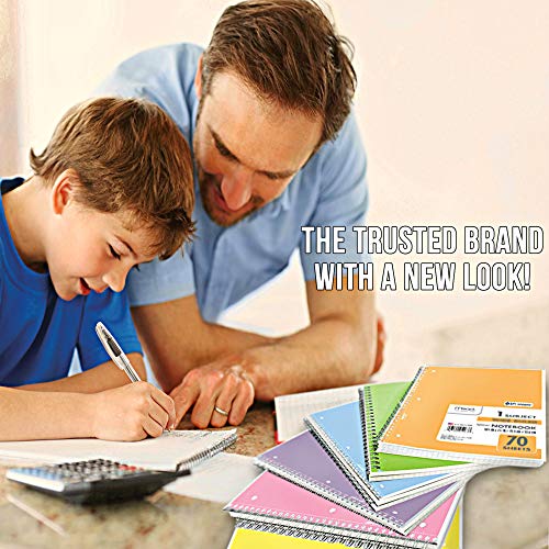 Mead Spiral Notebook, 24 Pack of 1-Subject Wide Ruled Spiral Bound...