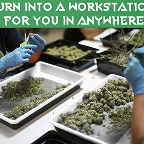 Trimming Tray, Double Plastic Bud Trim Tray with 150 Micron Fine M...
