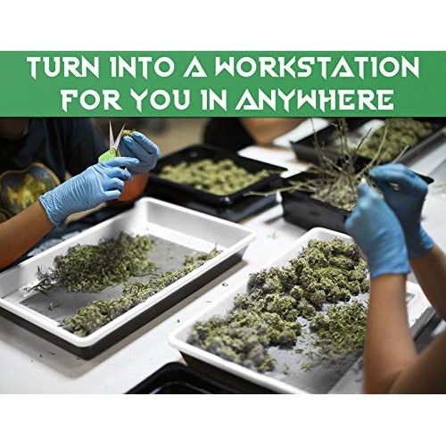 Trimming Tray, Double Plastic Bud Trim Tray with 150 Micron Fine M...