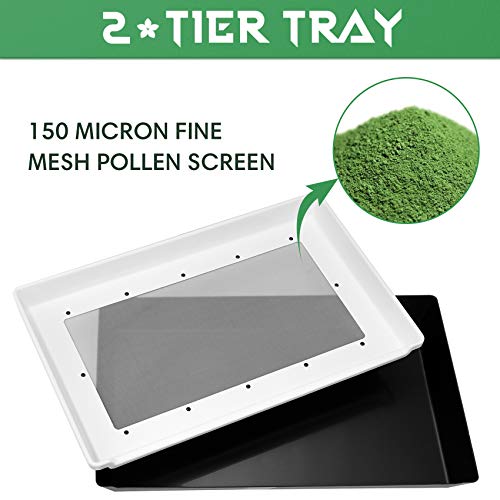 Trimming Tray, Double Plastic Bud Trim Tray with 150 Micron Fine M...