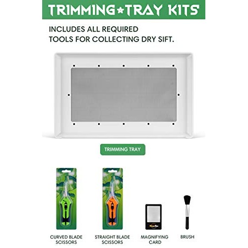 Trimming Tray, Double Plastic Bud Trim Tray with 150 Micron Fine M...