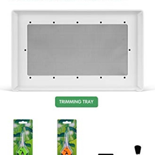 Trimming Tray, Double Plastic Bud Trim Tray with 150 Micron Fine M...