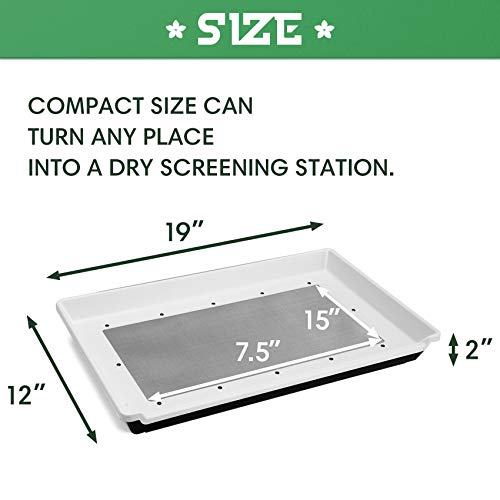 Trimming Tray, Double Plastic Bud Trim Tray with 150 Micron Fine M...