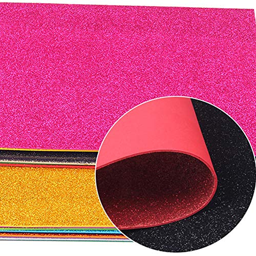 MeCamping A4 Glitter EVA Sponge Paper Foam Sheet Faux Vinyl Leathe...