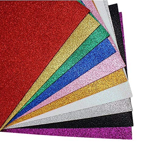 MeCamping A4 Glitter EVA Sponge Paper Foam Sheet Faux Vinyl Leathe...