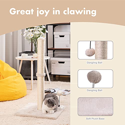 MECOOL 34” Tall Cat Scratching Post Premium Basics Kitten Scratche...