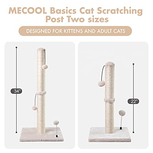 MECOOL 34” Tall Cat Scratching Post Premium Basics Kitten Scratche...
