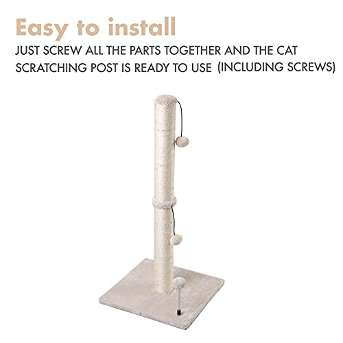 MECOOL 34” Tall Cat Scratching Post Premium Basics Kitten Scratche...