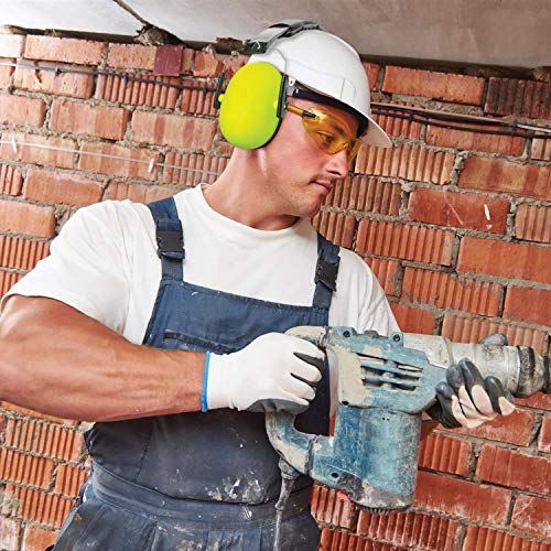 Hearing Protection Ear Muffs - Lime Green Hearing Protection and N...