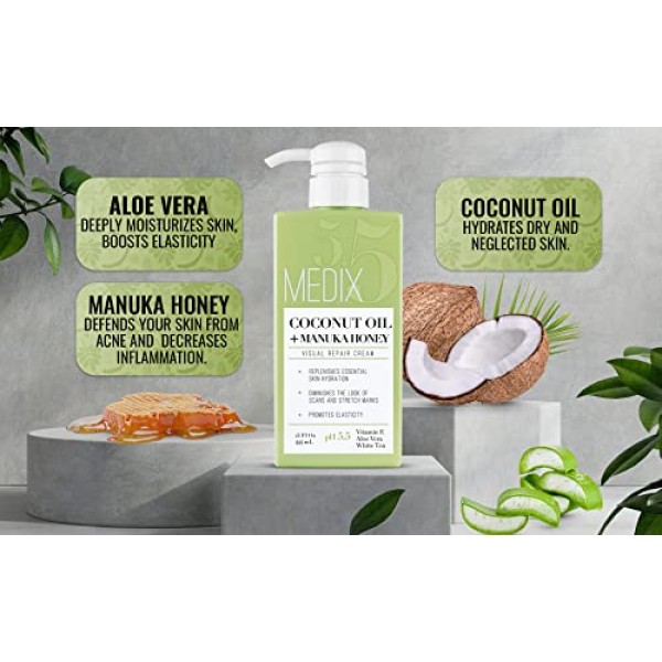 Medix 5.5 Coconut Oil Lotion W/Manuka Honey Cream Skin Care Face M...