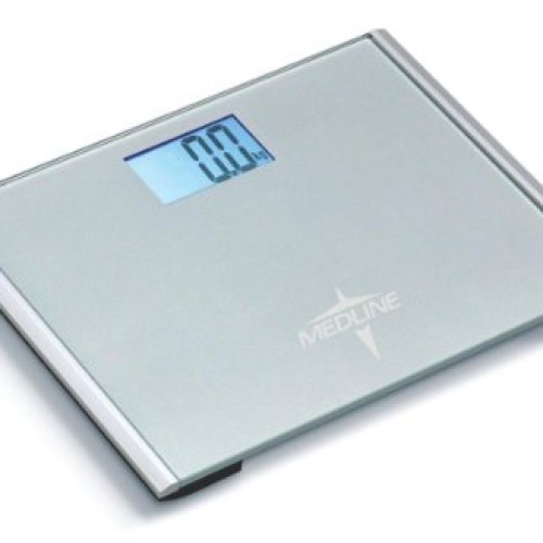 Medline MDR440FD Digital Step-On Scale without Height Rod, Latex F...