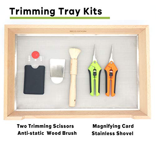 Trimming Tray for Herbs and Buds Large Two-Tier Trim Tray 150 Micr...