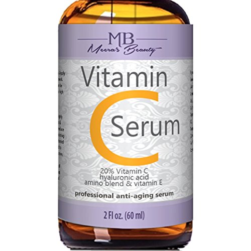 DOUBLE SIZED 2 oz PURE VITAMIN C SERUM FOR FACE 20% With Hyaluro...