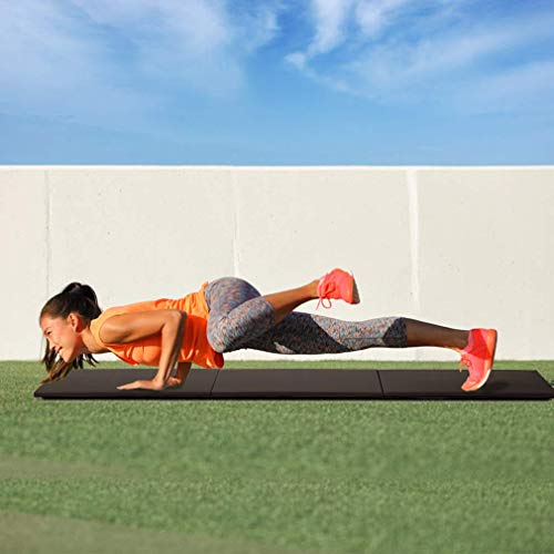 Meet perfect 2’x6’x 2’ Tri-Fold Yoga Mat, Folding Extra Thick Exer...