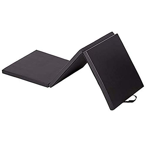 Meet perfect 2’x6’x 2’ Tri-Fold Yoga Mat, Folding Extra Thick Exer...