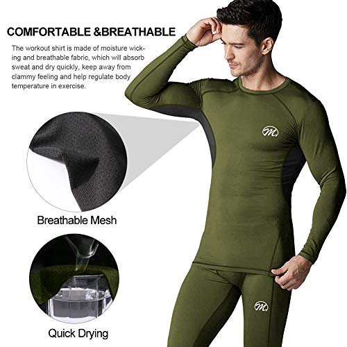 MEETWEE Thermal Underwear for Men, Winter Base Layer Set Tops & Lo...