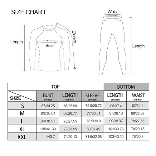 MEETWEE Thermal Underwear for Men, Winter Base Layer Set Tops & Lo...