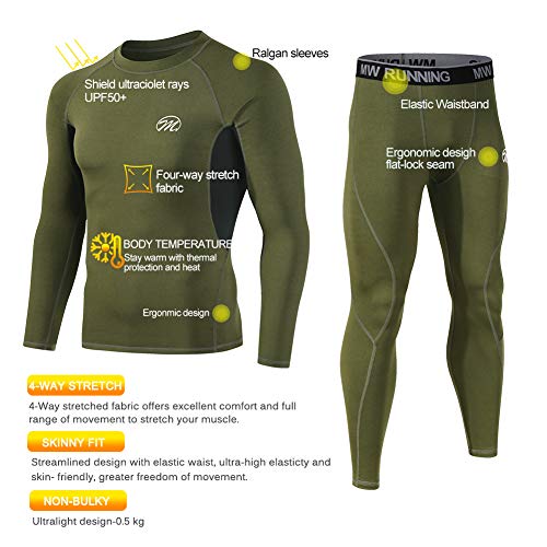 MEETWEE Thermal Underwear for Men, Winter Base Layer Set Tops & Lo...
