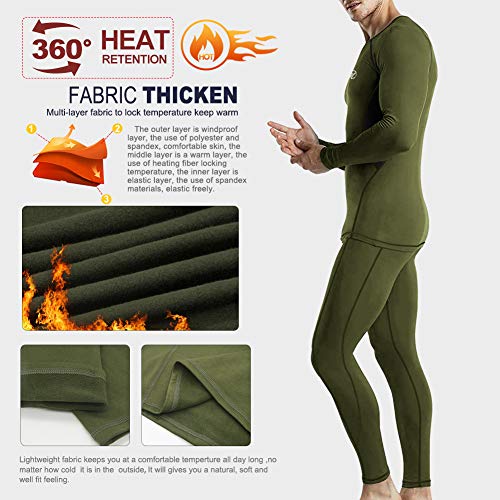 MEETWEE Thermal Underwear for Men, Winter Base Layer Set Tops & Lo...
