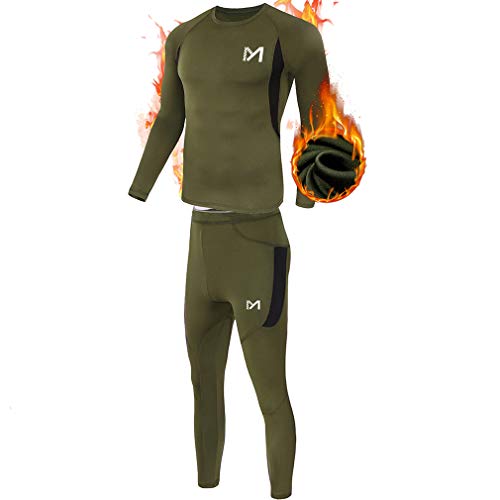 Men’s Thermal Underwear Set, Sport Long Johns Base Layer for Male,...
