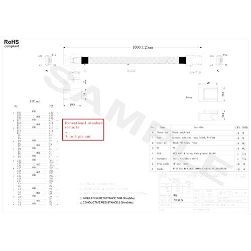 MEFORE Internal 36 Pin Mini SAS SFF-8087 to Mini SAS SFF-8087 Data...