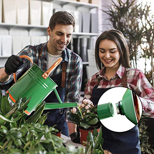 Megawodar Galvanized Steel Watering Can with Copper Accents 1 Gallon