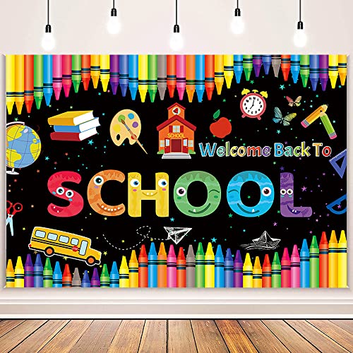 MEHOFOND 7x5ft Welcome Back to School Backdrop Back to School Deco...
