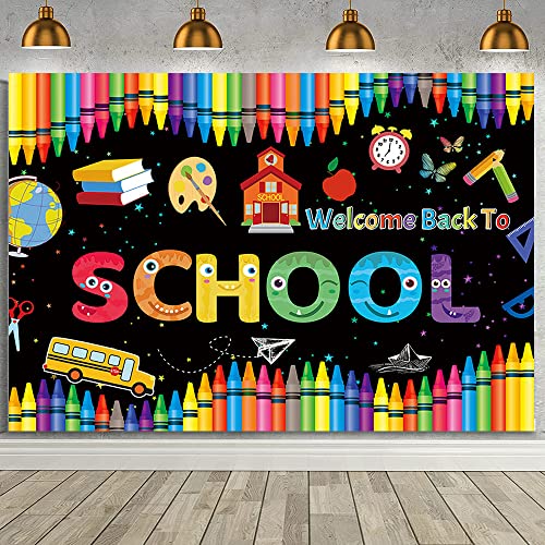 MEHOFOND 7x5ft Welcome Back to School Backdrop Back to School Deco...