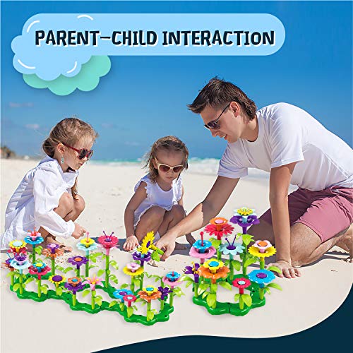 MEICENT 157PCS Flower Garden Building Toys Fun Stacking Toys for T...