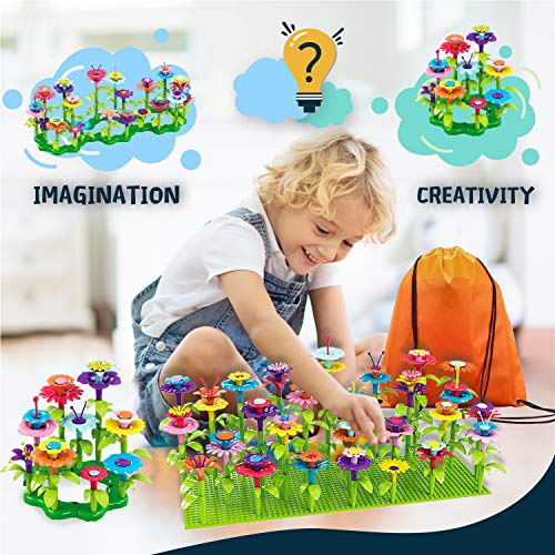 MEICENT 157PCS Flower Garden Building Toys Fun Stacking Toys for T...