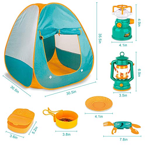 MEICENT Kids Camping Play Tent, Camping Gear Set for Indoor Outdoo...