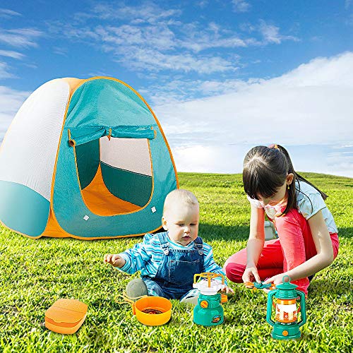 MEICENT Kids Camping Play Tent, Camping Gear Set for Indoor Outdoo...