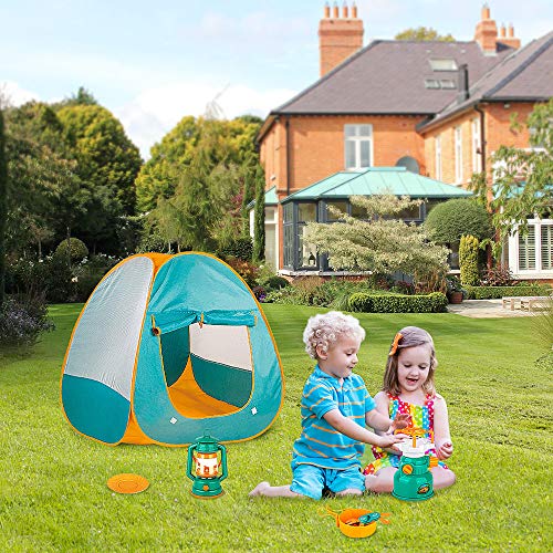 MEICENT Kids Camping Play Tent, Camping Gear Set for Indoor Outdoo...