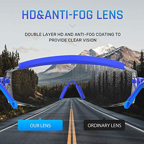 MEIGIX Anti Fog Safety Glasses Safety Goggles Over Glasses Protect...