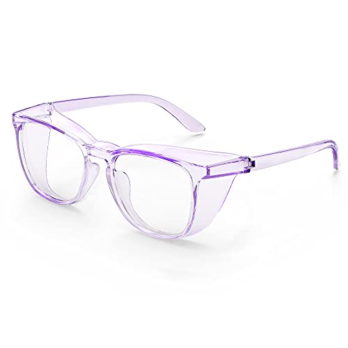 Protective Eyewear Stylish Safety Glasses, Clear Anti-Fog Anti-Scr...