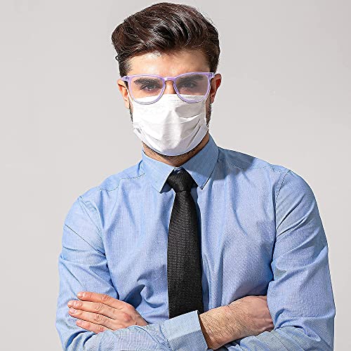 Protective Eyewear Stylish Safety Glasses, Clear Anti-Fog Anti-Scr...