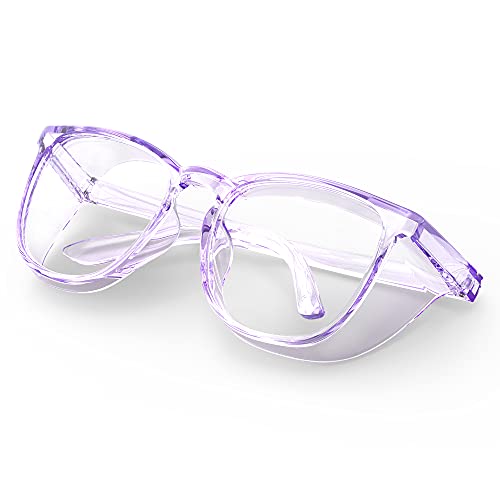 Protective Eyewear Stylish Safety Glasses, Clear Anti-Fog Anti-Scr...