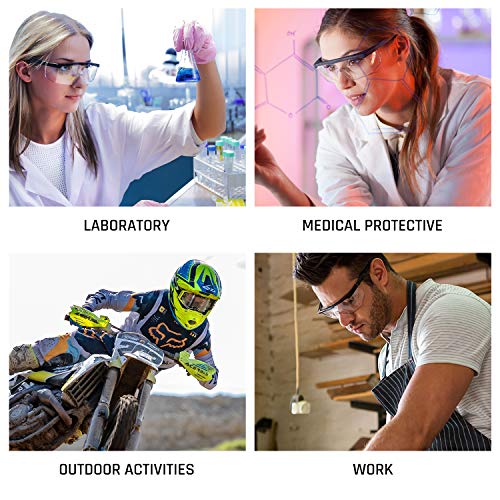 Safety glasses Industrial Goggles with Anti-fog Lens, Clear Safety...