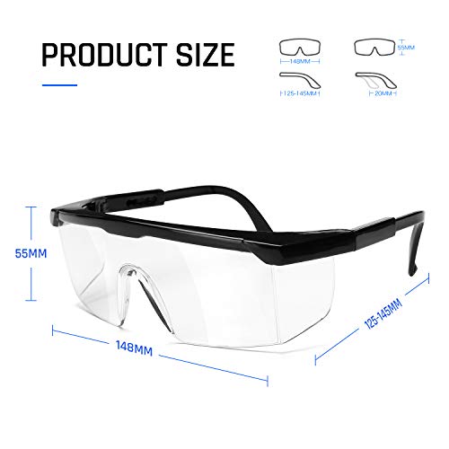 Safety glasses Industrial Goggles with Anti-fog Lens, Clear Safety...