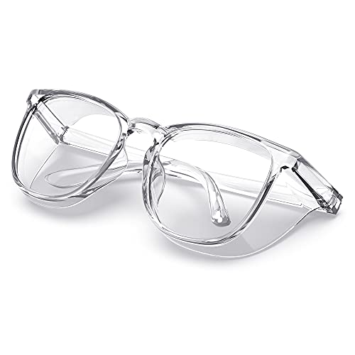 Stylish Safety Glasses, Clear Anti-Fog Anti-Scratch Protective Gla...