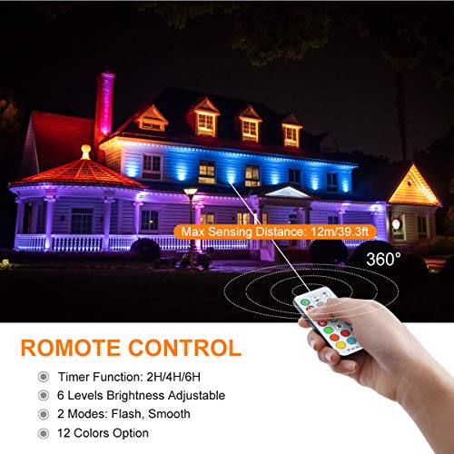 MEIKEE 2 Pack 60W Color LED Flood Lights, RGB LED Flood Light, Out...