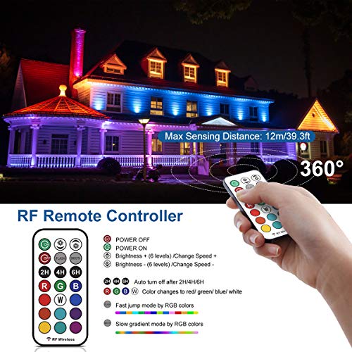 MEIKEE 4 Pack 25W RGB LED Wall Washer Light, Color Changing LED St...