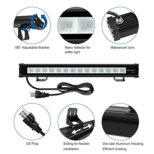 MEIKEE 4 Pack 25W RGB LED Wall Washer Light, Color Changing LED St...