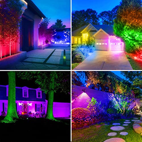 MEIKEE 7W RGB Landscape Lights, DC 12V RGB Color Landscape Lightin...