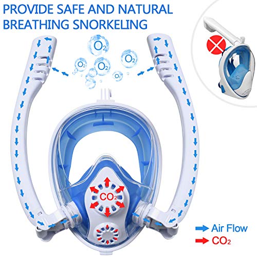 MEIKON Snorkel Mask Full Face Anti - Fogging Scuba Diving Mask wit...