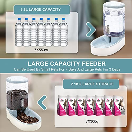 Meikuler Pets Auto Feeder 3.8L,Food Feeder and Water Dispenser Set...